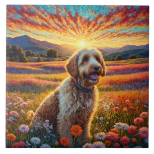 Gouden Doodle hond Tegeltje