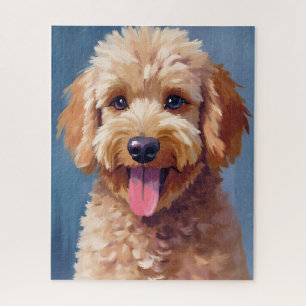 Gouden Doodle Honden Waterverfschilderij Huisdie Legpuzzel