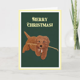Gouden Doodle Kerstkaart Feestdagen Kaart