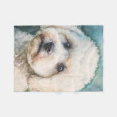 Gouden doodle kleine fleece deken (Voorkant (Horizontaal))