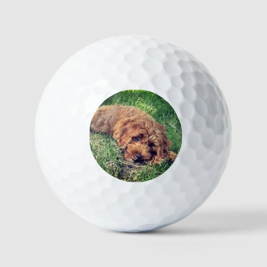 Gouden Doodle Met Tekst Golfballen (Voorkant)