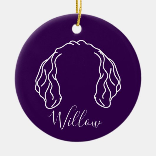 Gouden Doodle Ornament (Pootafdrukken) (Voorkant)