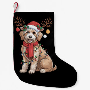 Gouden Doodle Prachtige Rendier Kerstboom  Kleine Kerstsok