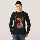 Gouden Doodle Prachtige Rendier Kerstboom Lig T-shirt (Voorkant volledig)