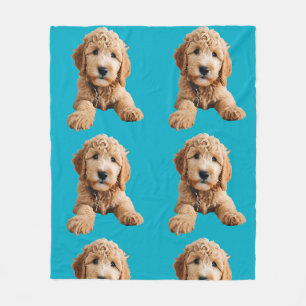 Gouden Doodle Puppy Fleece Deken