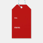 Gouden Doodle Rood Cadeaulabel (Achterkant)