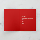 Gouden Doodle Rood Feestdagen Kaart (Binnen)