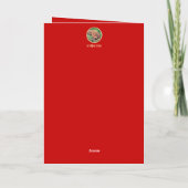 Gouden Doodle Rood Folie Wenskaart (Achterkant)