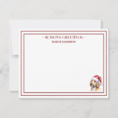 Gouden Doodle Sinterklaas Kerststationery Notitiekaartje (Voorkant)