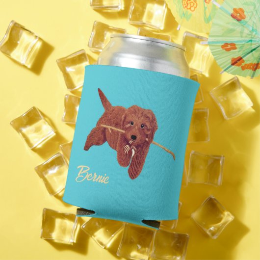 Gouden Doodle Turquoise Blikjeskoeler (Insitu Zomer)