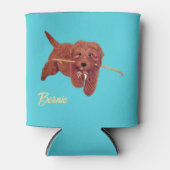 Gouden Doodle Turquoise Blikjeskoeler (Voorkant)