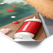 Gouden Doodle versiert Kerstkoekjes Perfect Poster (Hoek)