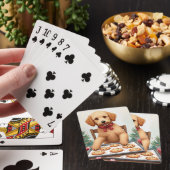 Gouden Doodle versiert Kerstkoekjes Pokerkaarten (Insitu)
