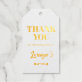 Gouden doop cadeaulabels (Voorkant)