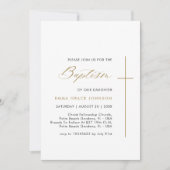 Gouden doop Fotouitnodiging voor Baby Boy of Girl Kaart (Voorkant)