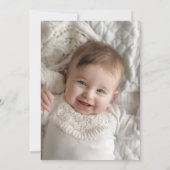 Gouden doop Fotouitnodiging voor Baby Boy of Girl Kaart (Achterkant)