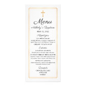 Gouden Doop Religieus Menu Kaart (Voorkant)