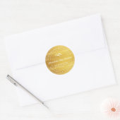 Gouden Door Liefde Gemaakte Eten Allergeen Waarsch Ronde Sticker (Envelop)