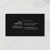 GOUDEN DOOS LOGO met UW INITIAAL/MONOGRAM op Zwart Visitekaartje (Achterkant)