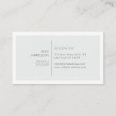 GOUDEN DOOS LOGO MET UW INITIAAL OP LICHTGRIJS VISITEKAARTJE (Achterkant)