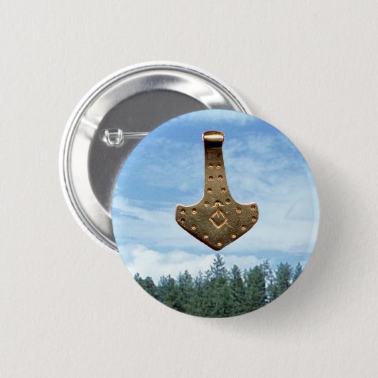 Gouden Dor's Hammer-boomknop Ronde Button 5,7 Cm (Voorkant /achterkant)