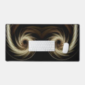 Gouden Draaikolk Over Zwart Bureaumat (Keyboard & Muis)