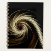 Gouden Draaikolk over Zwart Planner (Voorkant)