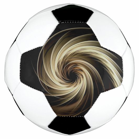Gouden Draaikolk Over Zwart Voetbal (Voorkant)