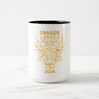 Gouden Draak 2024 Tweekleurige Koffiemok