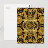 gouden draak briefkaart (Voorkant / Achterkant)