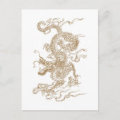 Gouden Draak Briefkaart (Voorkant)