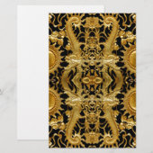 gouden draak briefpapier (Voorkant / Achterkant)
