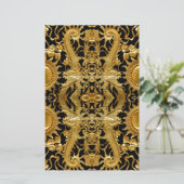 gouden draak briefpapier (Staand voorkant)