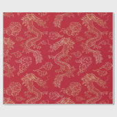 Gouden Draak Cadeaupapier (Vlak)