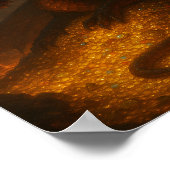 Gouden Draak die Schat Bewaakt Fantasy Poster (Hoek)
