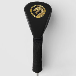 Gouden draak golfheadcover