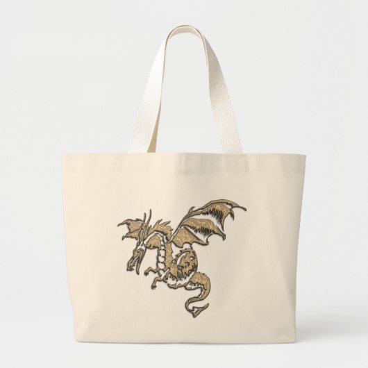 Gouden Draak Grote Tote Bag (Voorkant)