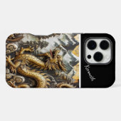 Gouden Draak in Opkomst iPhone Hoesje (Achterkant horizontaal)