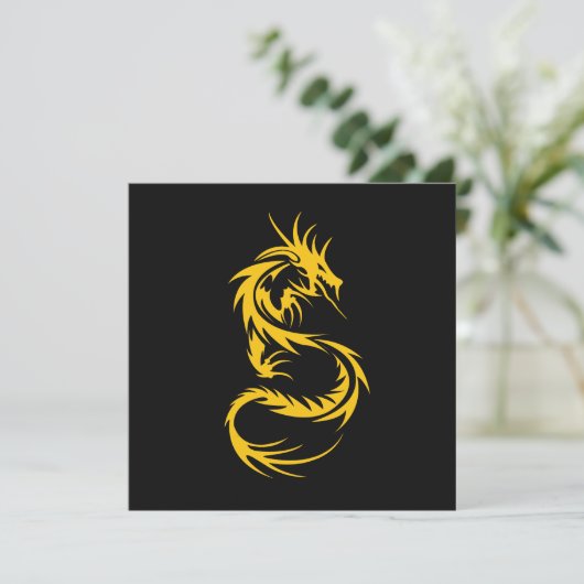 Gouden Draak Kaart (Staand voorkant)