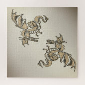 Gouden Draak Legpuzzel (Horizontaal)