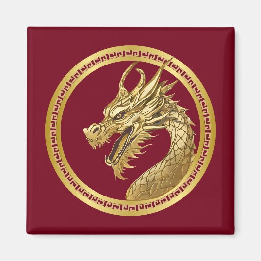 Gouden draak magneet (Voorkant)
