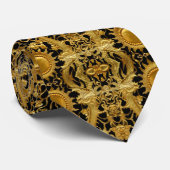 gouden draak mannen stropdas (Opgerold)