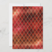 Gouden Draak met Rode Schalen Verjaardagsfeest Kaart (Achterkant)