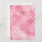 Gouden Draak met Roze Schalen Verjaardagsfeest Kaart (Achterkant)