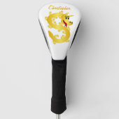 Gouden Draak Ontwerp Golfheadcover (Voorkant)