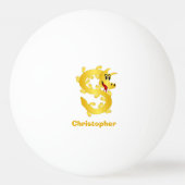 Gouden Draak Ontwerp Ping Pong Bal Pingpongbal (Achterkant)
