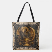 Gouden Draak Oude Boekbewaker Tote Bag (Voorkant)