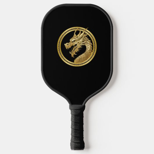 Gouden draak pickleball paddle (Voorkant)