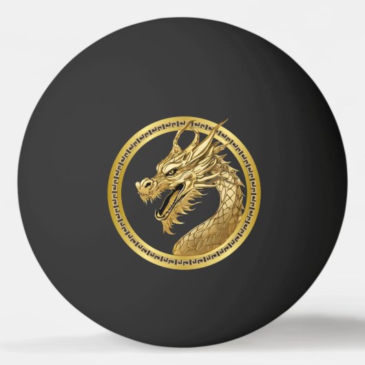 Gouden draak pingpongbal (Voorkant)