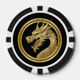 Gouden draak poker chips